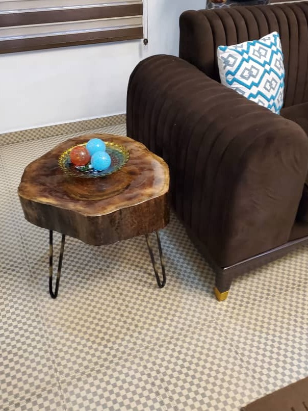 Polish Pebble Side Stool